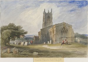 Chiesa di Mayfield: acquerello da Lewis John Wood