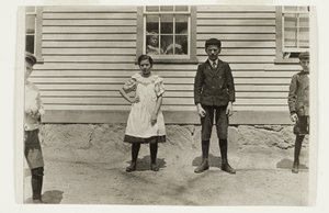 Edward St. Germain e sua sorella Delia, Phoenix, Rhode Island, aprile 1909 da Lewis Wickes Hine