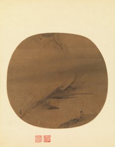 Poeta che passeggia lungo una riva paludosa da Liang Kai