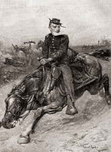 Un corriere durante la guerra civile americana, da The Century Magazine, pubblicato 1887 da Unbekannt Unbekannt