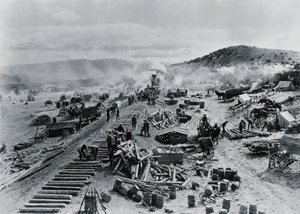 Costruzione della linea ferroviaria nei territori occidentali, USA da Unbekannt Unbekannt