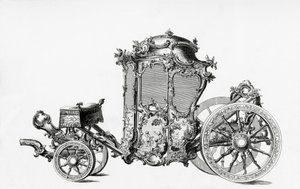 Progetto per carrozza rococò, incisione da Unbekannt Unbekannt