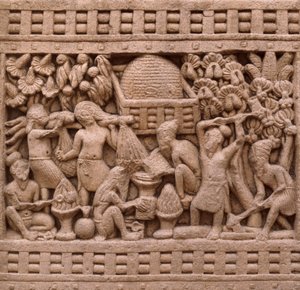 Dettaglio del lato est dello Stupa I a Sanchi