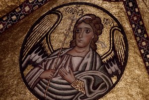Figura di un angelo, mosaico all