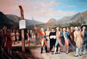 Fondazione della città di Ibarrada da parte di Cristobal de Troya nel 1606, Ecuador da Unbekannt Unbekannt