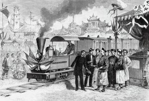 Inaugurazione della prima ferrovia francese in Cina che collega Tianjin a Tangshan, 20 novembre da Unbekannt Unbekannt