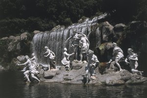 Italia, Regione Campania, Caserta, Reggia, Fontana di Diana e Atteone