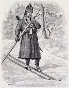 Lars Tuorda, atleta lappone vincitore della competizione di sci di fondo organizzata nel 1884 da Adolf Erick Nordenskjold da Unbekannt Unbekannt