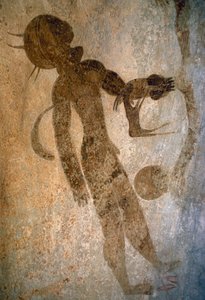 Uomo che nuota, pittura rupestre, Tassili n
