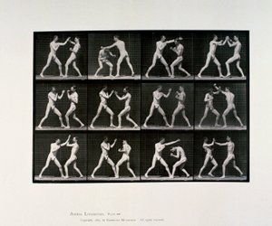 Atleti maschi nudi che boxano, c 1872-1885 da Unbekannt Unbekannt