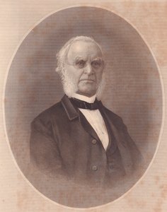 Ritratto del vescovo metodista americano Joseph Holdich (1794-1893), incisione da ladies