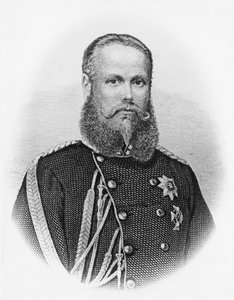 Ritratto di Carlo I (1823-1891), Re del Württemberg dal 1864, incisione