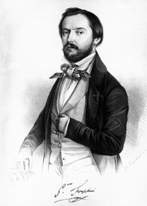 Ritratto di Gaetano Fraschini, tenore italiano, incisione
