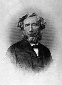 Ritratto di John Tyndall, fisico irlandese, incisione