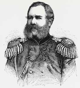 Ritratto di Nikolai Obruchev (1830-1904), generale russo, incisione