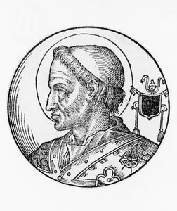 Ritratto di San Ormisda (morto nel 523), 52º Papa della Chiesa Cattolica dal 514, incisione