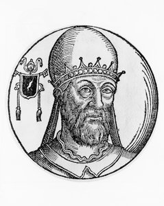 Ritratto di San Martino I, 74º Papa della Chiesa Cattolica, incisione