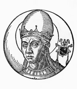 Ritratto di San Zosimo, 41º Papa della Chiesa Cattolica, incisione da Unbekannt Unbekannt