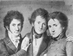 Ritratti di Filippo Ugoni, Andrea Tonelli e Giovita Scalvini, patrioti italiani