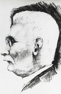 Ritratto di Henri Louis Le Chatelier (1850-1936), chimico e metallurgista francese, incisione da Unbekannt Unbekannt