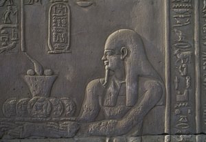 Rilievo raffigurante un donatore, Tempio di Kom Ombo, Egitto, civiltà egizia, dinastia tolemaica, II-I secolo a.C. da Unbekannt Unbekannt