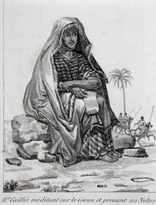 Rene Caillie (1799-1838), esploratore in abiti arabi, meditando sul Corano da Unbekannt Unbekannt