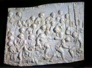 Primo soccorso a un soldato romano, fregio di Traiano da Unbekannt Unbekannt