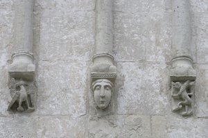 Russia, Vladimir, Bogolyubovo. Decorazioni scolpite della Chiesa dell