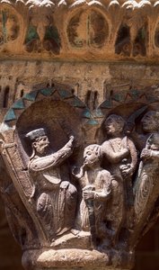 Spagna, Navarra, Estella, Chiostro della Chiesa di San Pedro de la Rua, Capitello da Unbekannt Unbekannt
