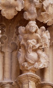 Spagna, Navarra, Ujue, Chiesa di Santa Maria, Dettaglio architettonico da Unbekannt Unbekannt
