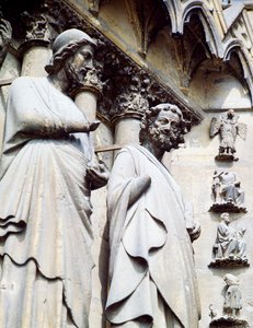 Statua di apostolo, dettaglio della porta sud della Cattedrale di Notre-Dame da Unbekannt Unbekannt
