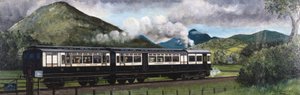Il treno a motore a vapore Coniston sulla Furness Railway, Cumbria da Unbekannt Unbekannt