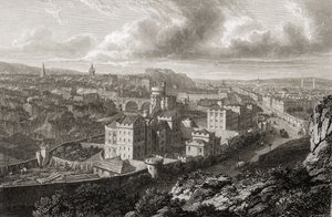 Vista da Calton Hill, Edimburgo, da 