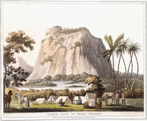Veduta nord di Shole Ghurry, 1805 da Lieutenant James Hunter
