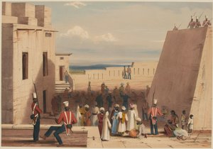 Ghuznee. Prigionieri sotto scorta del 19° Fanteria Nativa di Bombay da Lieutenant Thomas (after) Wingate