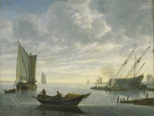 Calafataggio di una nave da Lieve Pietersz. Verschuier