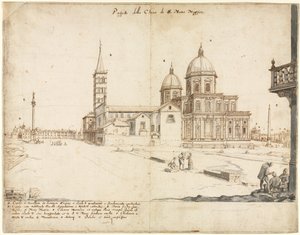 Diciotto Vedute di Roma: La Basilica di Santa Maria Maggiore, 1664 da Lievin Cruyl