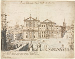 Diciotto vedute di Roma - La chiesa di Santa Maria in Vallicella da Lievin Cruyl