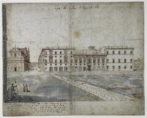 Diciotto vedute di Roma: Il Collegio di Propaganda Fide, 1665 da Lievin Cruyl