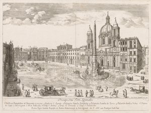 Piazza Navona da Prospectus Locurum Urbis Romae Insignium da Lievin Cruyl