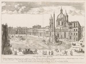 Piazza Navona da Prospectus Locurum Urbis Romae Insignium, 1666 da Lievin Cruyl