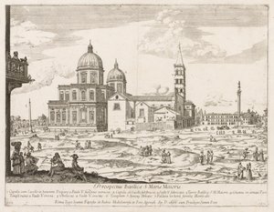 Santa Maria Maggiore da Prospectus Locurum Urbis Romae Insignium, 1666 da Lievin Cruyl