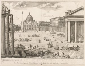 Basilica di San Pietro da Prospectus Locurum Urbis Romae Insignium, 1666 da Lievin Cruyl