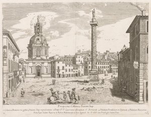 Colonna Traiana da Prospectus Locurum Urbis Romae Insignium da Lievin Cruyl