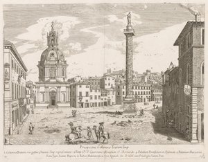 Colonna Traiana da Prospectus Locurum Urbis Romae Insignium da Lievin Cruyl