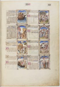 Bibbia morale, Vita di Noè, foglio 5r da Limbourg Brothers