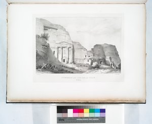 Tomba a sud della città, Petra da Linant (Linant Pasha) Bellefonds