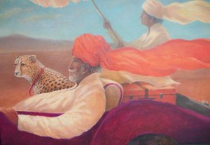 Maharaja, ragazzo con ombrello e ghepardo da Lincoln Seligman