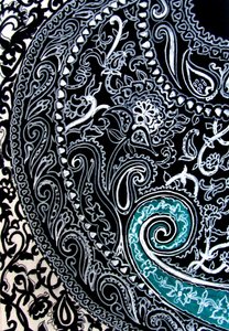 Studio di Paisley, 2016 (inchiostro su carta acquerellata) da linda arthurs