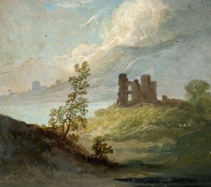 Rovina di pietra sulla collina
